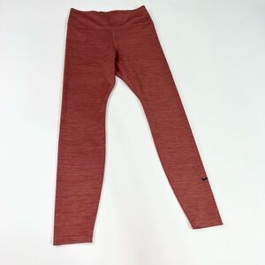 Nike Leggings Womens Medium Mid Rise Compression Pink Athletic Pants
